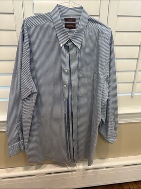 Oak Hill Blue Stripe Men’s Button-Down Shirt